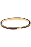 Thin Icon Enamel Bracelet - Tory Gold / Burgundy