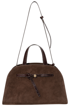 Romy Suede Bauletto - Dark Cocoa