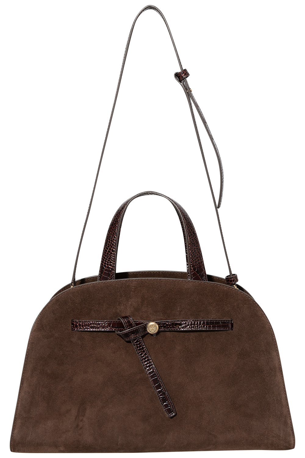 Romy Suede Bauletto - Dark Cocoa