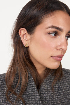 Daisy Balloon Stud Earrings - Gold