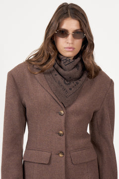 Beatrice Cashmere Scarf - Brown Melange