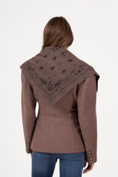 Beatrice Cashmere Scarf - Brown Melange