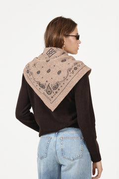 Beatrice Cashmere Scarf - Beige Melange