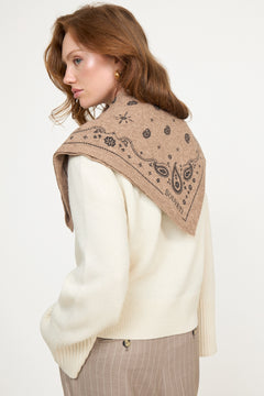 Beatrice Cashmere Scarf - Beige Melange