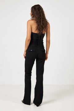 Lanie Tall Low Waist Suit Pants - Black