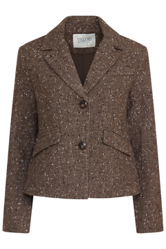 Aurora Wool Blazer - Dark Brown Melange