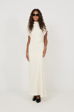 Adelie Crepe Dress - Ivory