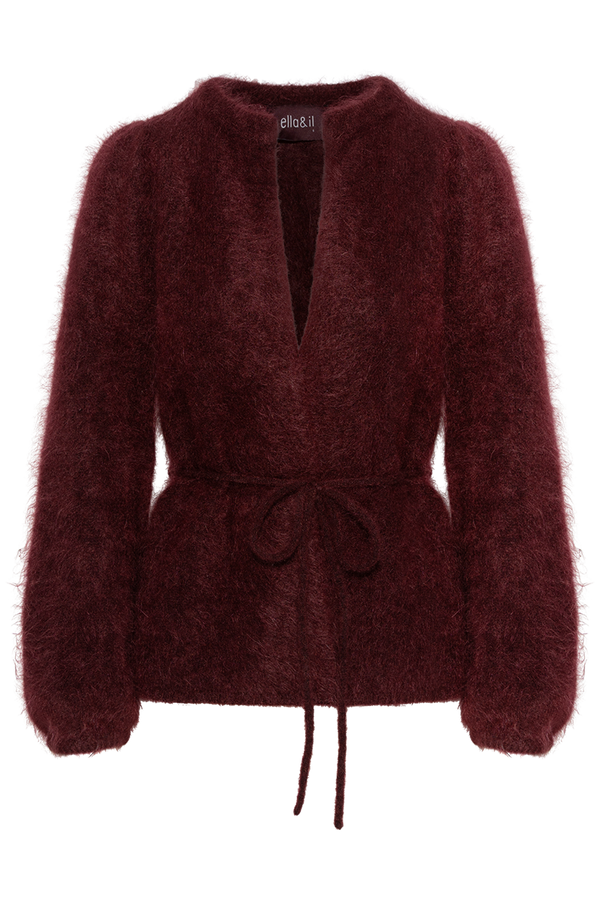 Fredrikke Chunky Cardigan - Oxblood