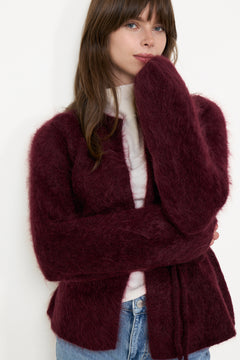 Fredrikke Chunky Cardigan - Oxblood