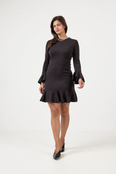 Flora Merino Dress - Dark Brown