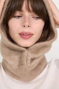 Kajsa Chunky Balaclava - Hazel Beige