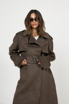 Yua Coat - Dark Brown