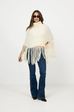 Nikola Chunky Poncho - Bright White