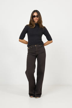 Melly Merino Tee - Dark Brown
