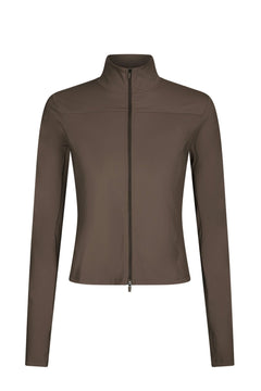 Nolana Zip Blouse - Mushroom