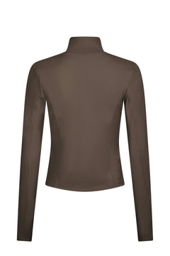 Nolana Zip Blouse - Mushroom