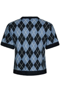 Allestar Check Knit Cardigan - Navy