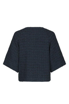Rosella Boucle Mini Jacket - Navy