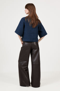 Rosella Boucle Mini Jacket - Navy