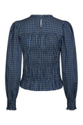 Marcia Check Blouse - Blue