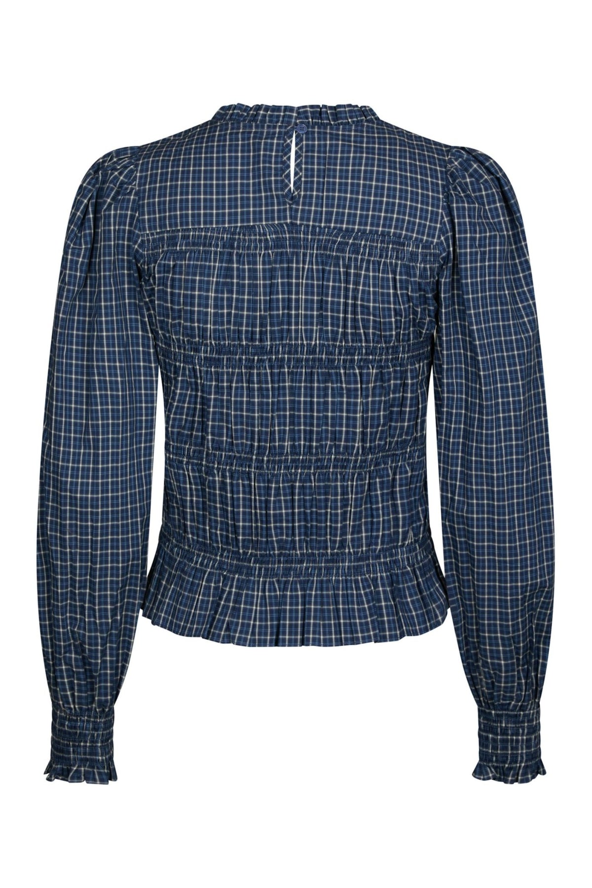 Marcia Check Blouse - Blue