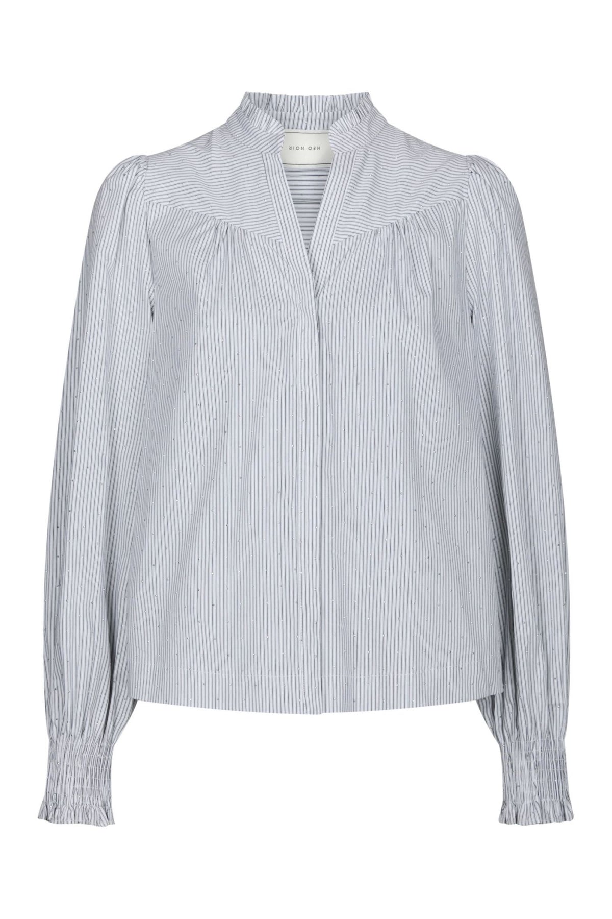 Astrida Stripe Stone Blouse - White