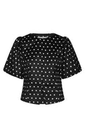Anela Dot Blouse - Black
