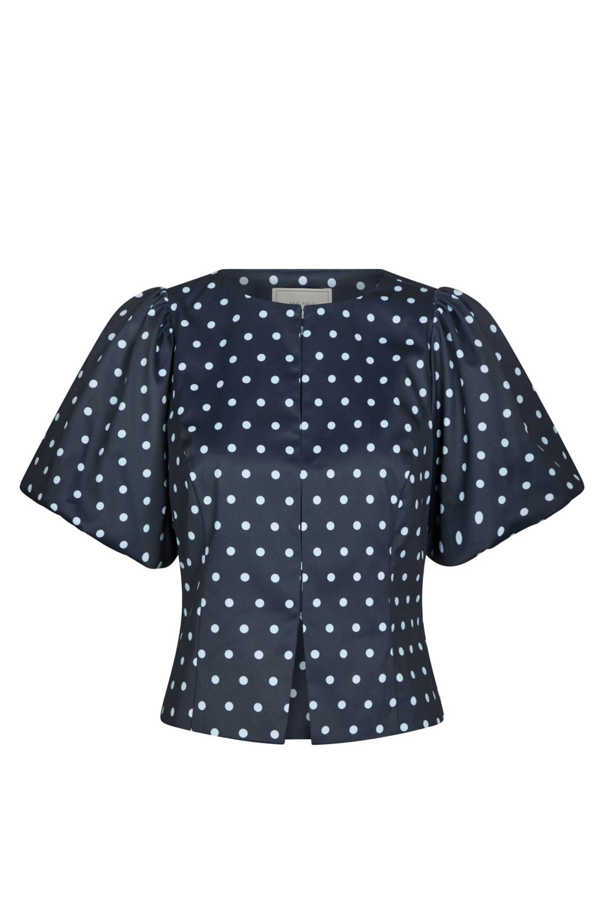 Anela Dot Blouse - Navy