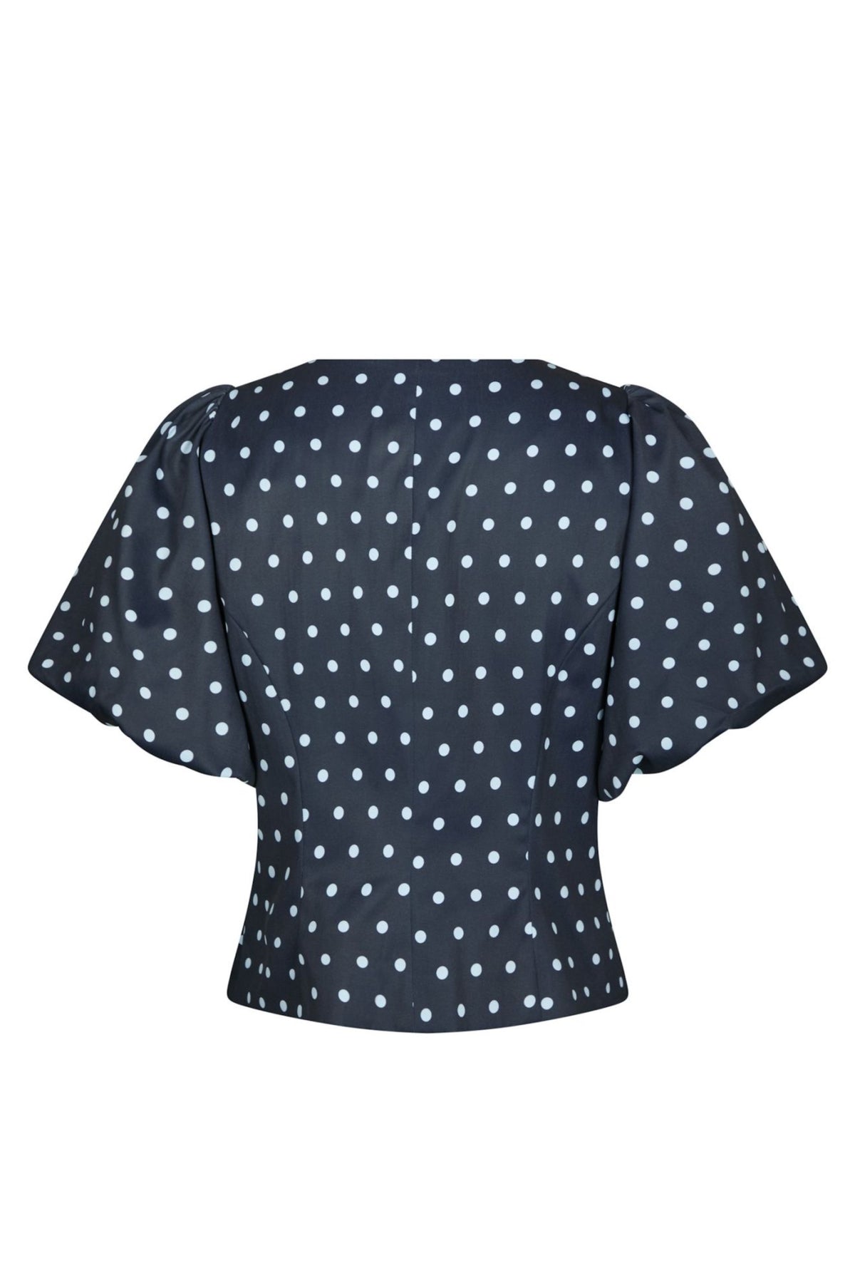 Anela Dot Blouse - Navy