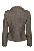Valia Herringbone S Blazer - Mörkbrun