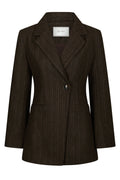Bowie Stripe Blazer - Brown
