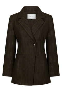 Bowie Stripe Blazer - Brown