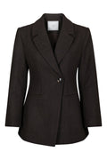 Bowie Herringbone F Blazer - Dark Brown