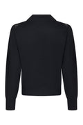 Julina Check Knit Blouse - Navy