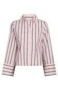 Rosa Wide Stripe Shirt - Light Pink