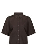 Ismara Solid Shirt - Dark Brown