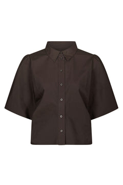 Ismara Solid Shirt - Dark Brown
