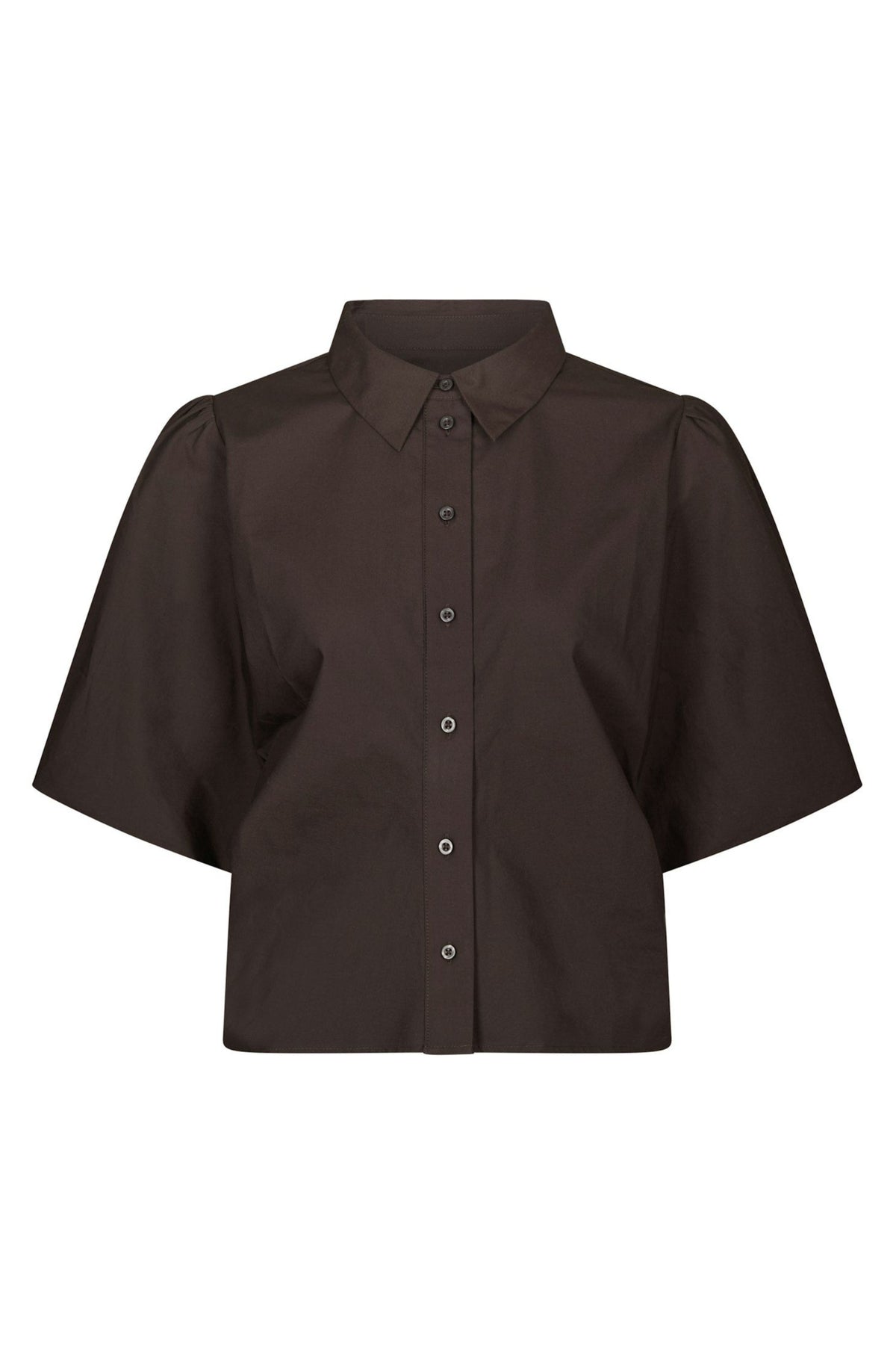 Ismara Solid Shirt - Dark Brown