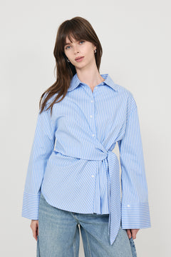 Helisa Stripe Shirt - Light Blue