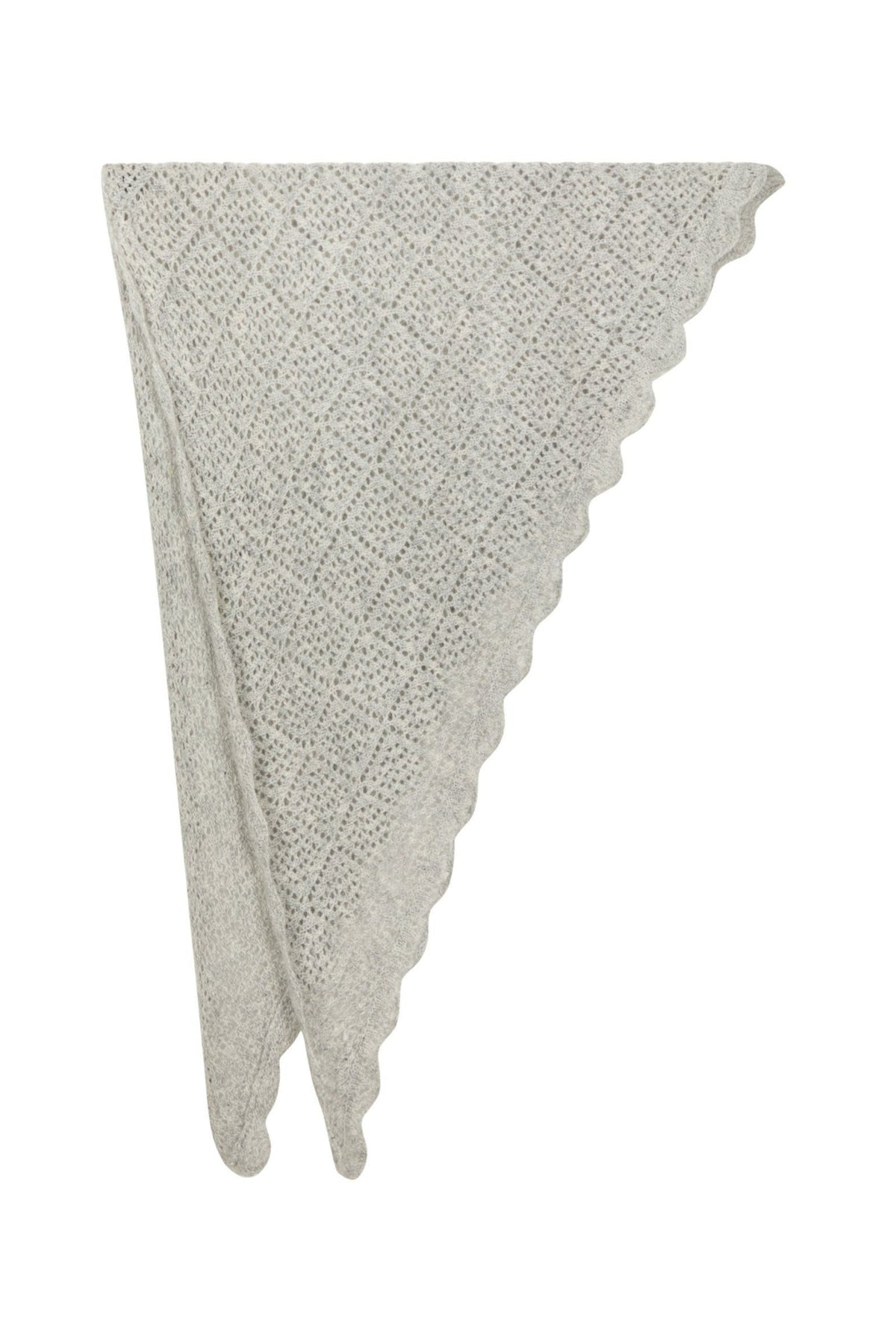 Misty Medium Pointelle Scarf - Grey Melange