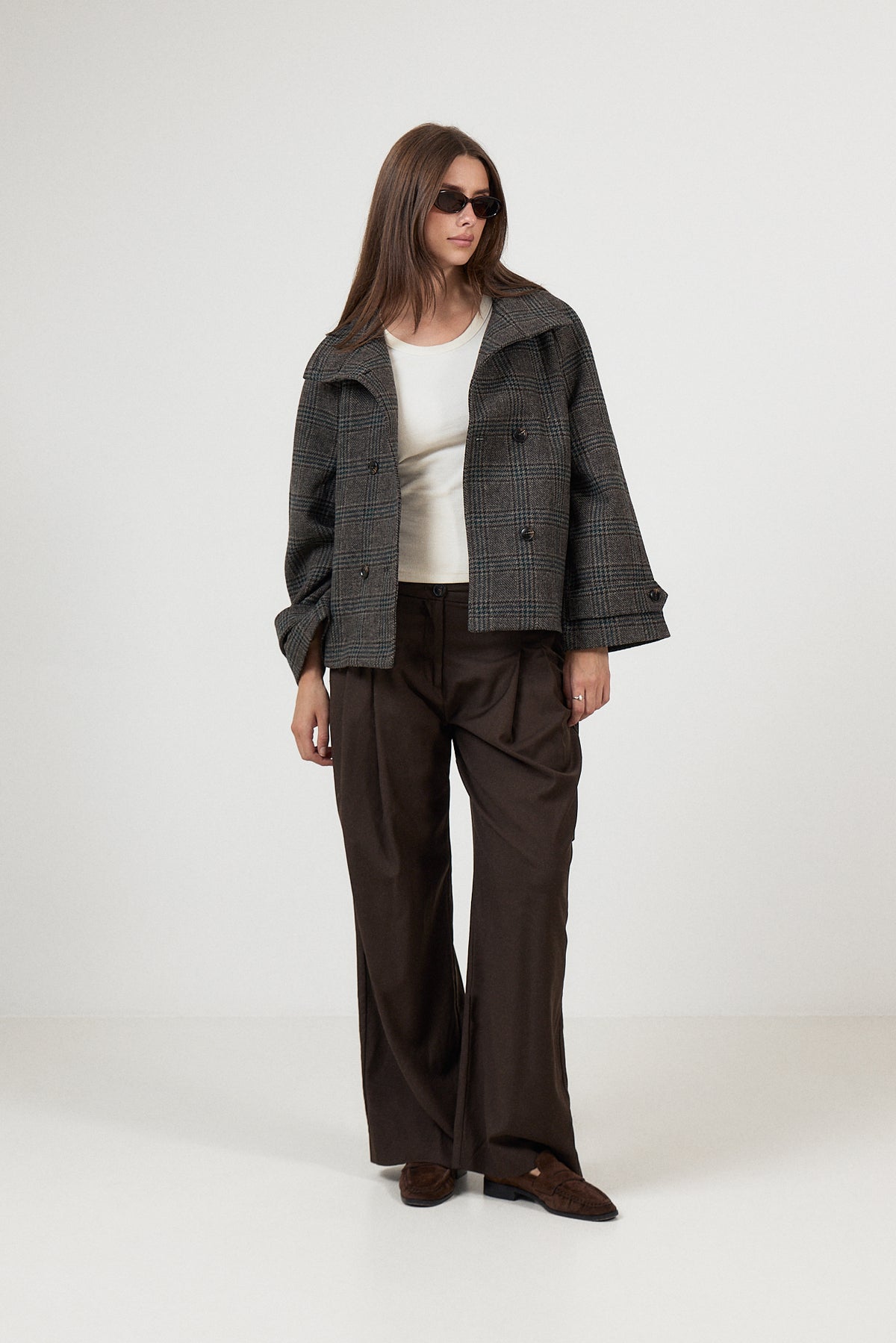 Munet Check Jacket - Dark Grey