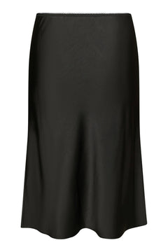 Mindie Heavy Sateen Skirt - Black