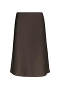 Mindie Heavy Sateen Skirt - Dark Brown