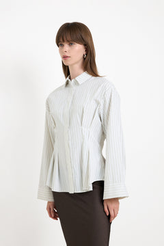 Lytra Double Stripe Shirt - White Stripe