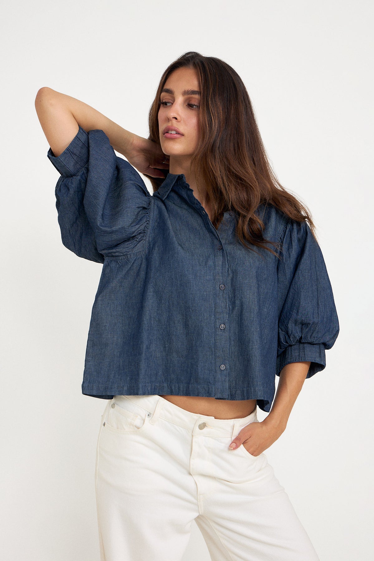 Etta Denim Shirt - Blue
