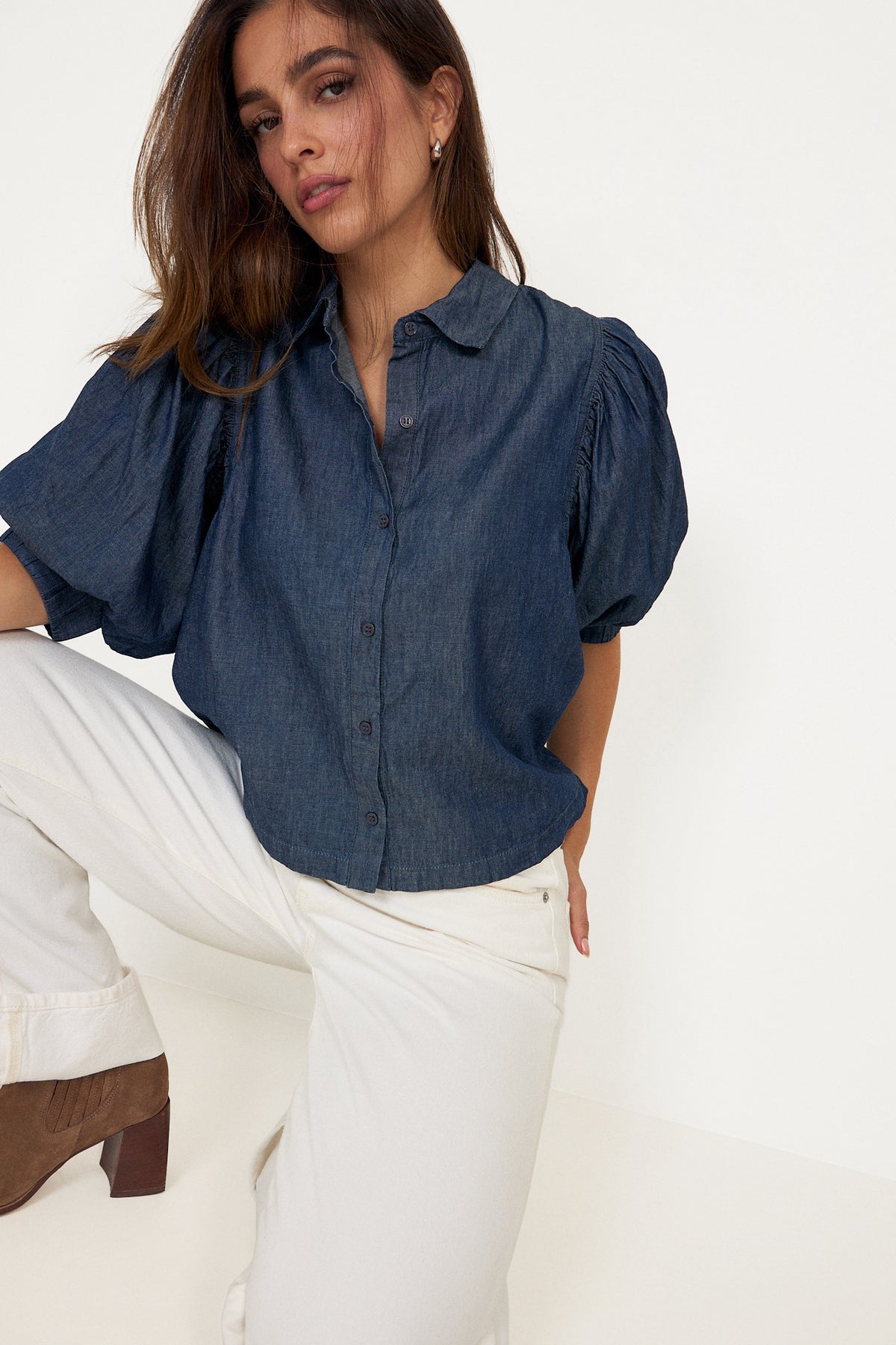 Etta Denim Shirt - Blue