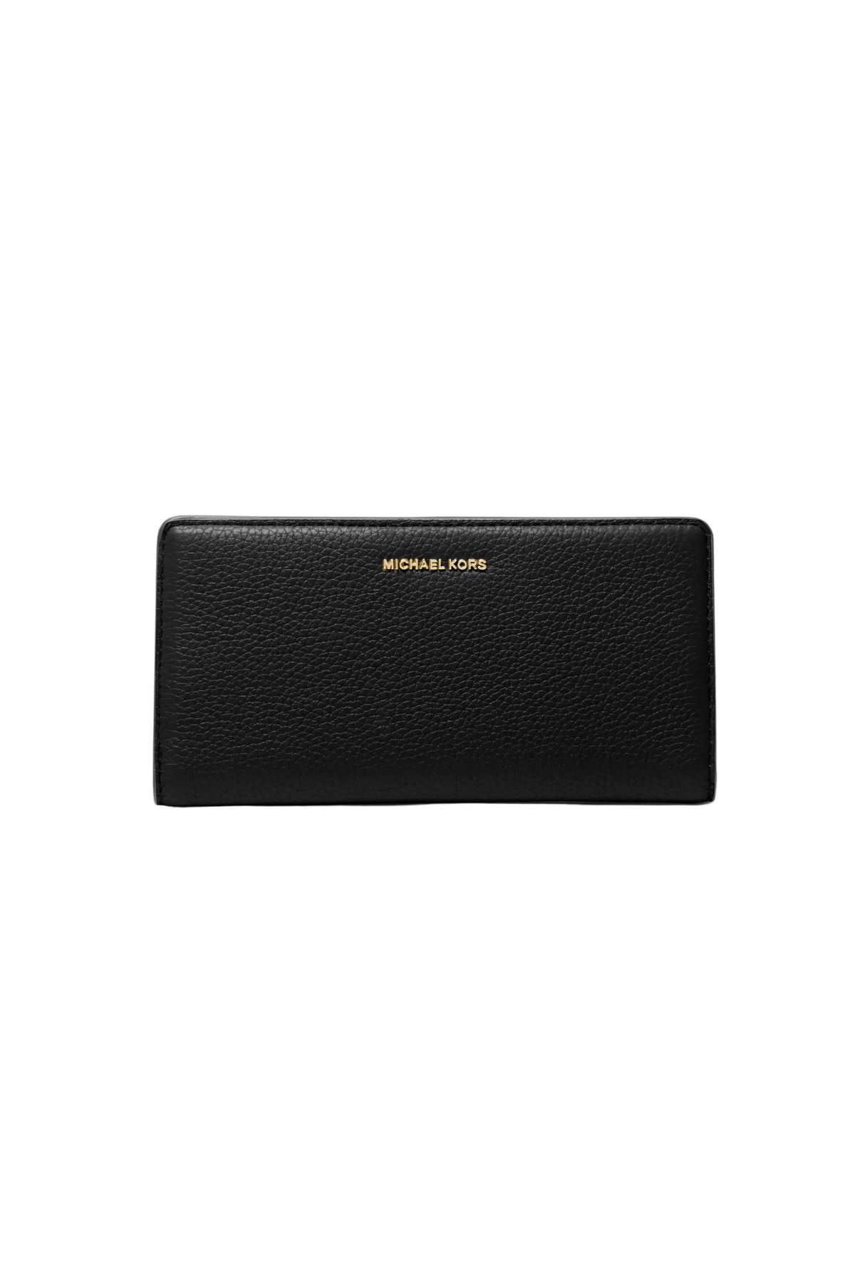 Bryant Large Pebbled Leather Snap-Front Wallet - Black