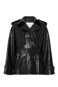 Majorstuen Trench Short - Black Croc