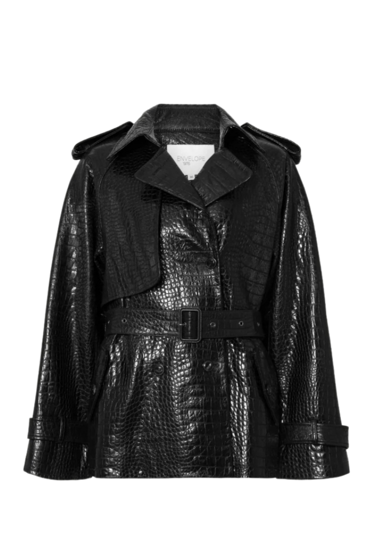 Majorstuen Trench Short - Black Croc