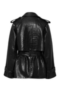 Majorstuen Trench Short - Black Croc
